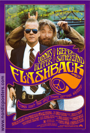 Flashback 1990 movie poster Dennis Hopper Kiefer Sutherland Carol Kane Franco Amurri Glasses