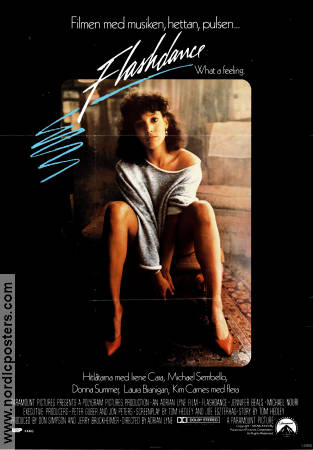 Flashdance 1983 movie poster Jennifer Beals Adrian Lyne Disco Dance