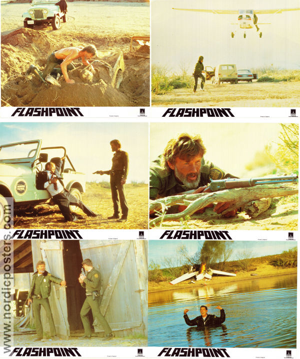 Flashpoint 1984 lobby card set Kris Kristofferson Treat Williams Rip Torn William Tannen