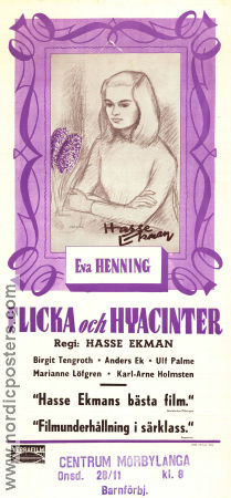 Flicka och hyacinter 1950 poster Eva Henning Hasse Ekman