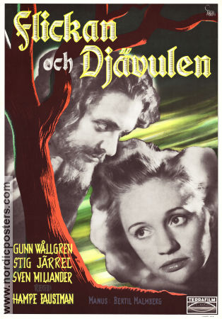 The Girl and the Devil 1944 poster Gun Wållgren Hampe Faustman
