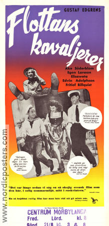 Flottans kavaljerer 1948 movie poster Åke Söderblom Egon Larsson Marianne Löfgren Bojan Westin Gustaf Edgren