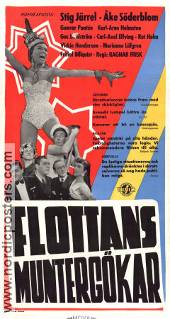 Flottans muntergökar 1955 movie poster Stig Järrel Åke Söderblom Gunvor Pontén Gus Dahlström Ragnar Frisk