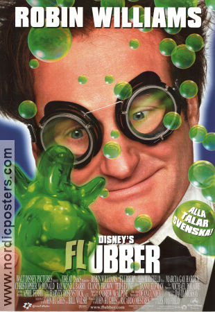 Flubber 1997 movie poster Robin Williams Marcia Gay Harden Les Mayfield Glasses