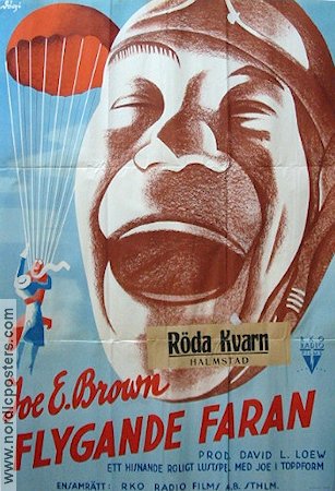 Riding on Air 1938 movie poster Joe E Brown Sky diving