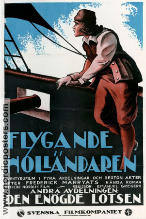 Den flyvende Hollaeder 1919 movie poster Carlo Wieth Inger Nybo Emanuel Gregers Denmark