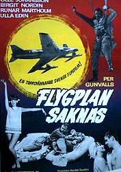 Flygplan saknas 1965 movie poster Olle Johansson Writer: Per Wahlöö Planes