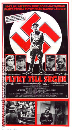 Escape to Victory 1981 movie poster Sylvester Stallone Michael Caine Max von Sydow Pelé John Huston Celebrities Find more: Nazi