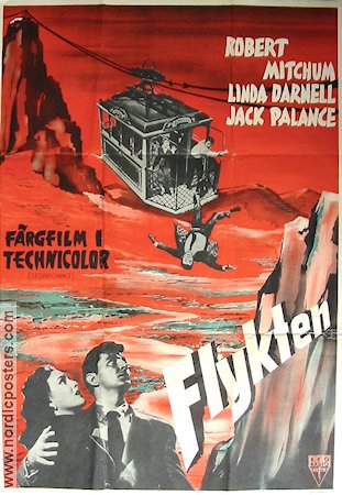Second Chance 1954 movie poster Robert Mitchum Linda Darnell Mountains
