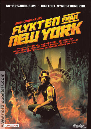 Escape From New York 1981 movie poster Kurt Russell Lee Van Cleef Ernest Borgnine Donald Pleasence Isaac Hayes John Carpenter Cult movies