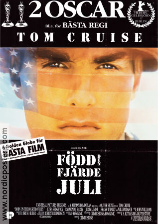 Born on the 4th of July 1989 movie poster Tom Cruise Willem Dafoe Oliver Stone Holiday