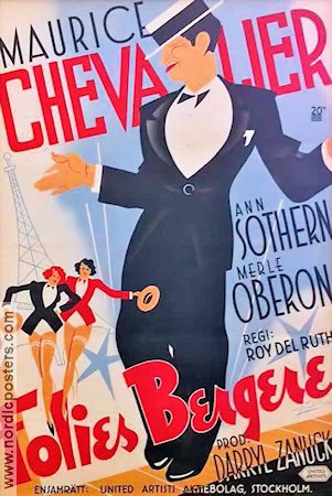 Folies Bergere 1935 movie poster Marucie Chevalier Ann Sothern Roy del Ruth