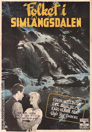 Folket i Simlångsdalen 1947 movie poster Karl-Henrik Fant Eva Dahlbeck Edvin Adolphson Åke Ohberg Mountains