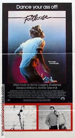 Footloose 1984 movie poster Kevin Bacon Lori Singer John Lithgow Dianne Wiest Chris Penn Sarah Jessica Parker Herbert Ross Rock and pop Dance