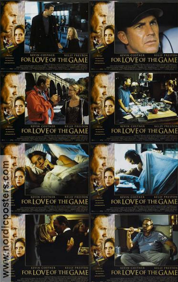 For Love of the Game 1999 lobby card set Kevin Costner Kelly Preston John C Reilly Sam Raimi Sports