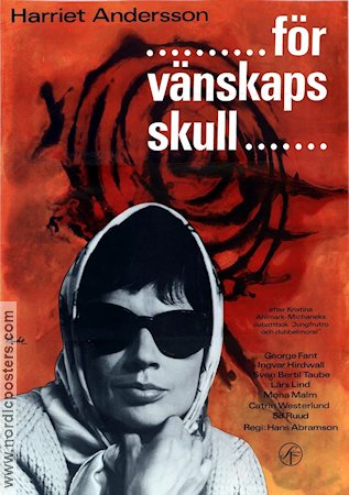 För vänskaps skull 1965 movie poster Harriet Andersson Hans Abramson