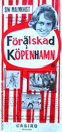 Förälskad i Köpenhamn 1961 movie poster Siw Malmkvist