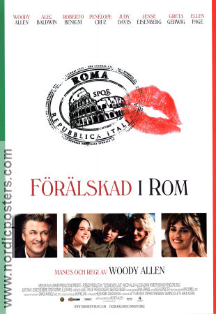 To Rome with Love 2012 movie poster Penelope Cruz Jesse Eisenberg Woody Allen