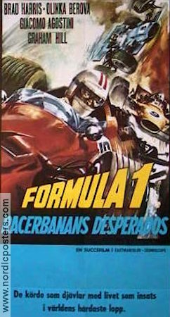 Formula 1 Racerbanans desperados 1978 movie poster Brad Harris Cars and racing