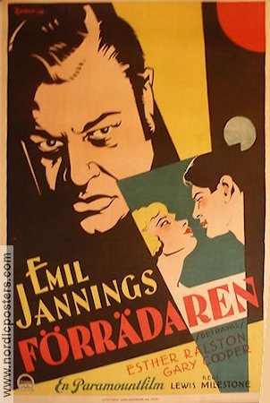 Betrayal 1929 movie poster Emil Jannings Lewis Milestone