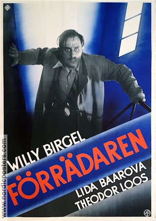 Verräter 1936 movie poster Lida Baarova Willy Birgel