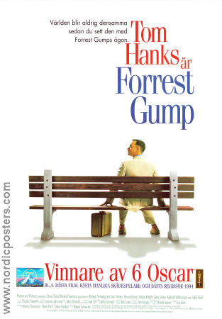 Forrest Gump 1994 movie poster Tom Hanks Robin Wright Gary Sinise Sally Field Robert Zemeckis