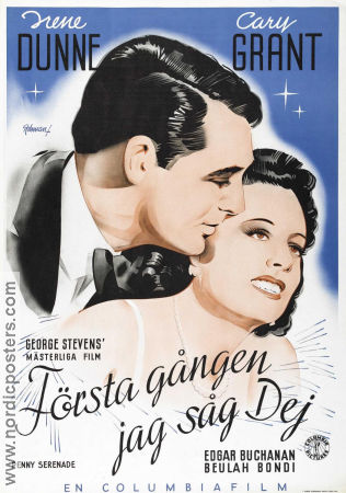 Penny Serenade 1941 movie poster Cary Grant Irene Dunne Beulah Bondi George Stevens Eric Rohman art