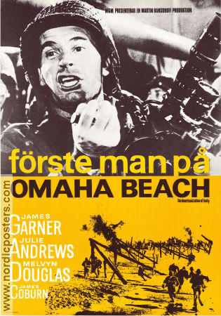 Förste man på Omaha Beach 1964 poster Julie Andrews James Garner Melvyn Douglas James Coburn Arthur Hiller Strand Krig