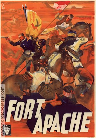 Fort Apache 1948 movie poster John Wayne John Ford