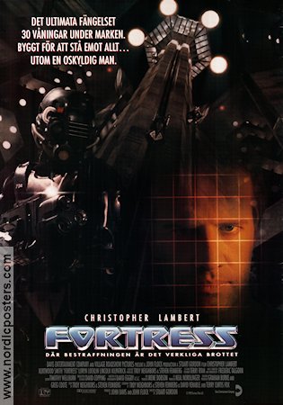 Fortress 1992 movie poster Christopher Lambert Kurtwood Smith Loryn Locklin Stuart Gordon Robots