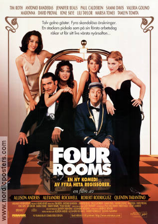 Four Rooms 1995 movie poster Antonio Banderas Jennifer Beals Madonna Salma Hayek Quentin Tarantino