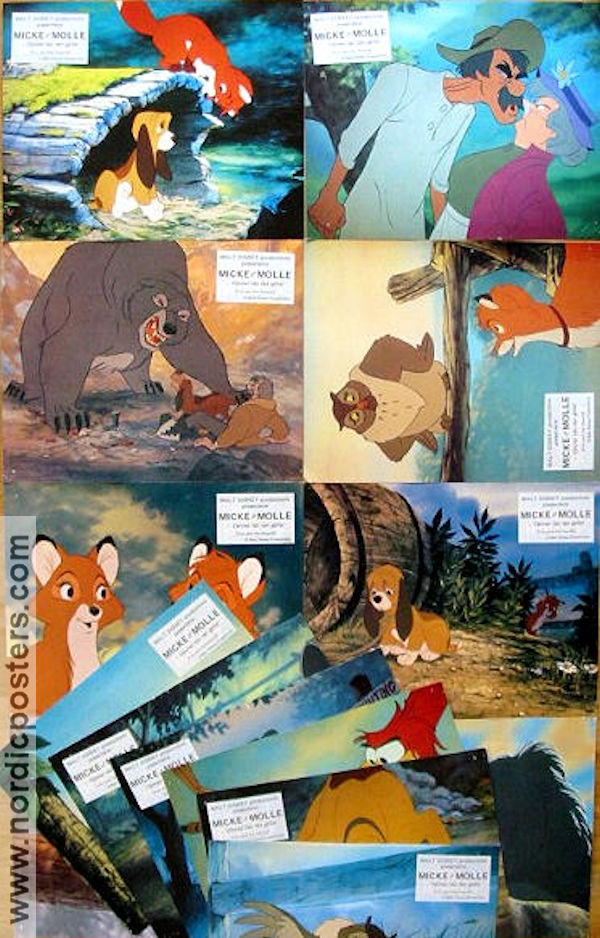 The Fox and the Hound 1981 lobby card set Animation