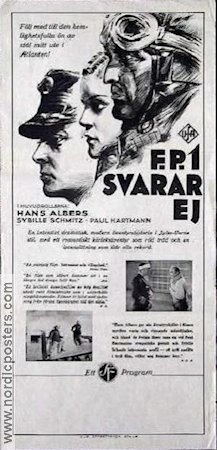 FP1 antwortet nicht 1932 movie poster Hans Albers