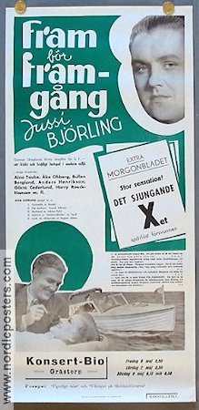 Fram för framgång 1938 movie poster Jussi Björling Aino Taube