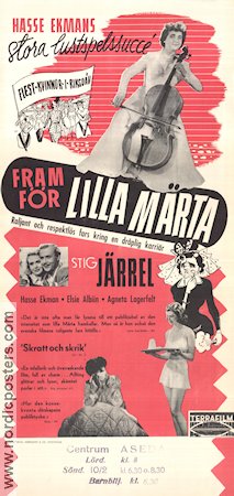 Fram för lilla Märta 1945 movie poster Stig Järrel Elsie Albiin Agneta Lagerfelt Hasse Ekman Instruments