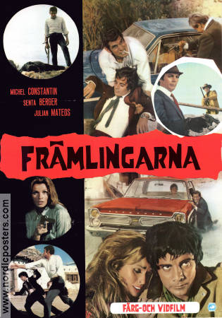 Främlingarna 1969 poster Michael Constantine Senta Berger Jean-Pierre Desagnat Bilar och racing Agenter