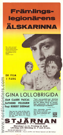 Främlingslegionärens älskarinna 1955 poster Gina Lollobrigida