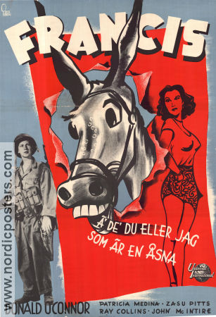 Francis 1950 poster Donald O´Connor Patricia Medina Arthur Lubin Hästar