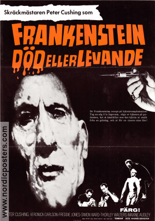 Frankenstein Must be Destroyed 1969 movie poster Peter Cushing Veronica Carlson Freddie Jones Terence Fisher Find more: Frankenstein Production: Hammer Films