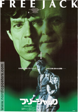 Freejack 1992 poster Mick Jagger Emilio Estevez Rene Russo Geoff Murphy Kändisar
