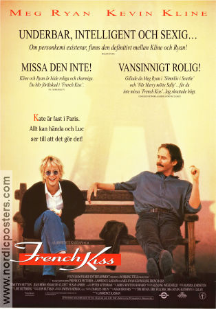 French Kiss 1995 movie poster Meg Ryan Kevin Kline Timothy Hutton Lawrence Kasdan Romance
