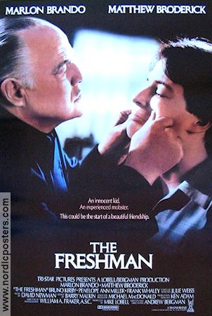 The Freshman 1990 movie poster Marlon Brando Matthew Broderick Bruno Kirby Andrew Bergman