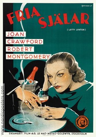 Letty Lynton 1932 movie poster Joan Crawford Robert Montgomery