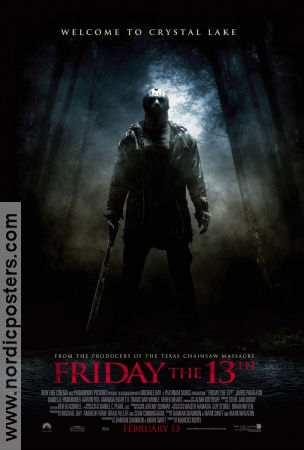 Friday the 13th 2009 movie poster Derek Mears Jared Padalecki Marcus Nispel
