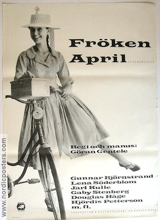 Fröken april 1958 movie poster Lena Söderblom Gunnar Björklund Jarl Kulle Gaby Stenberg Göran Gentele