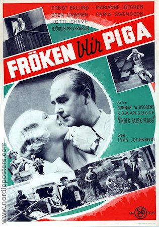 Fröken blir piga 1936 movie poster Ernst Eklund Marianne Löfgren Kotti Chave