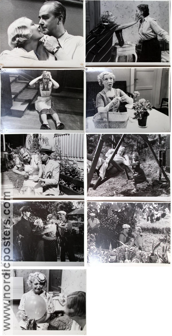 Fröken blir piga 1936 lobby card set Ernst Eklund Marianne Löfgren Kotti Chave Ivar Johansson