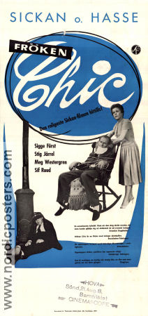 Fröken Chic 1959 movie poster Sickan Carlsson Meg Westergren Herman Ahlsell Sif Ruud Sigge Fürst Stig Järrel Hasse Ekman