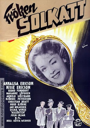 Fröken Solkatt 1948 movie poster Annalisa Ericson Nisse Ericson