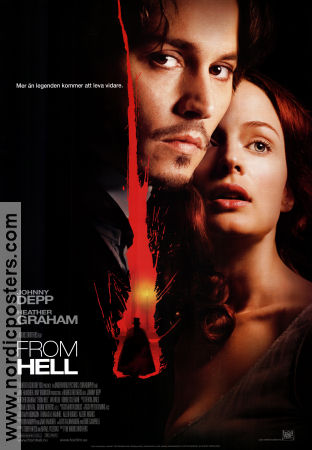 From Hell 2001 poster Johnny Depp Heather Graham Ian Holm Albert Hughes